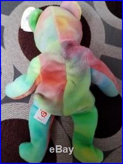 FINAL OFFER! Rare 1996 PEACE BEAR #4053 PVC Pellets, No Red Stamp Mint Hang Tag
