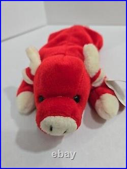 FIRST ISSUE 1995 VINTAGE TY BEANIE BABY SNORT the BULL Deutschland Nurnberg RARE