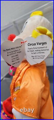 FREE SHIPPING! ? Lot of 3 Rare & HTF TY Beanie Babies CLOWNS? MWMT'S