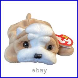 FS, Ty Beanie Babies, Wrinkles Bulldog, 1996 RARE, ERRORS (Dog, Retired, Baby)