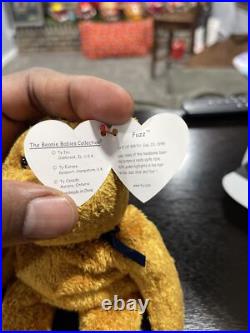 Fuzz Rare RETIRED Ty Beanie Babies with TAG ERRORS
