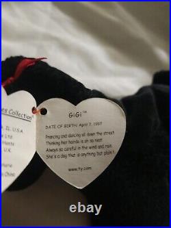 GIGI Ty Beanie Baby 1997 Retired. RARE #307 Stamp! TAG ERROR! Amazing Condition