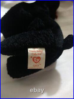 GIGI Ty Beanie Baby 1997 Retired. RARE #307 Stamp! TAG ERROR! Amazing Condition