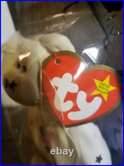 GLORY The Bear-1998 McDonalds Ty Beanie Baby with rare errors 1993, OAKBROOK