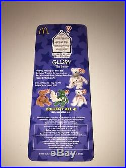 GLORY The Bear -1999 McDonalds Ty Beanie Baby with RARE errors 1993/OAKBROOK