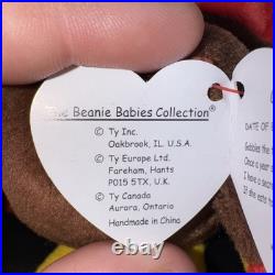GOBBLES Ty Beanie Baby TAG ERROR 1996 Turkey Original Retired MINT Rare
