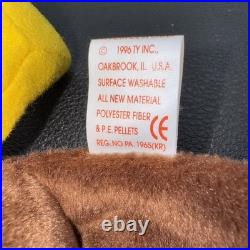 GOBBLES Ty Beanie Baby TAG ERROR 1996 Turkey Original Retired MINT Rare