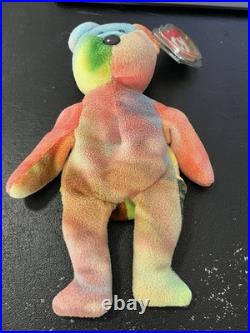 Garcia Ty Beanie Baby Mint Tag 3rd Gen 2nd Tush Tie-dyed Rare Bear