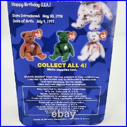 Glory The Bear 1999 McDonalds TY Rare Errors Beanie Baby 1993 Tag 4th Of July