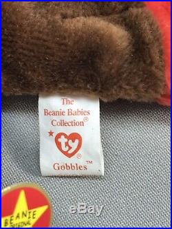 Gobbles The Turkey! TY Beanie BabyRareRetiredExcellent Condition1996