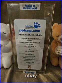 Graded New Face Cranberry Teddy 3rd 1st Gen, Rare Error Hope & Blessed Graded New Face Cranberry Teddy 3rd 1st Gen, Rare Error Hope & Blessed