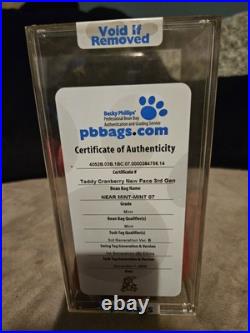Graded New Face Cranberry Teddy 3rd 1st Gen, Rare Error Hope & Blessed Graded New Face Cranberry Teddy 3rd 1st Gen, Rare Error Hope & Blessed