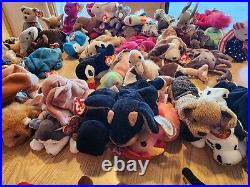 HUGE LOT Of Beanie Babies (85+) ALL TAGS attached very RARE DISCONTINUED 1993-99