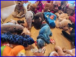 HUGE LOT Of Beanie Babies (85+) ALL TAGS attached very RARE DISCONTINUED 1993-99