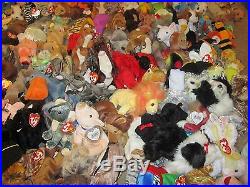 HUGE LOT TY BEANIE BABIES BABYS RETIRED All AnimalsRAREPlus Collector cards