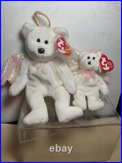 Halo & Mini Halo Ty Beanie Babies 1998 Mint-RARE-15% Proceeds To Kids Charity