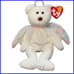 Halo the Bear TY Beanie Baby RETIRED RARE 1998 withTag Errors Brown nose