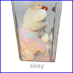 Halo the Bear TY Beanie Baby RETIRED RARE 1998 withTag Errors Brown nose