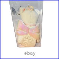 Halo the Bear TY Beanie Baby RETIRED RARE 1998 withTag Errors Brown nose