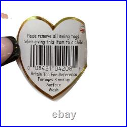 Halo the Bear TY Beanie Baby RETIRED RARE 1998 withTag Errors Brown nose