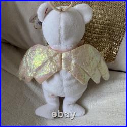 Halo the Bear TY Beanie Baby Retired RARE 1998 withTag Errors Brown nose