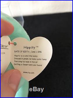 Hippity TY Beanie Baby Rare errors on tags and ribbon oddity must see