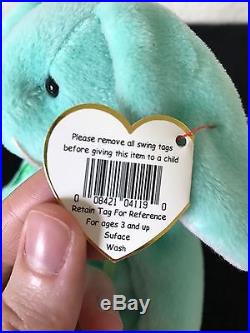 Hippity TY Beanie Baby Rare errors on tags and ribbon oddity must see