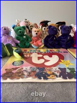 Huge Lot of 36 Vintage Beanie Babies all with TY Tags with Rare 1st Edition Items