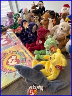 Huge Lot of 36 Vintage Beanie Babies all with TY Tags with Rare 1st Edition Items