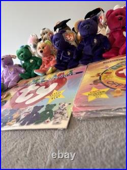 Huge Lot of 36 Vintage Beanie Babies all with TY Tags with Rare 1st Edition Items