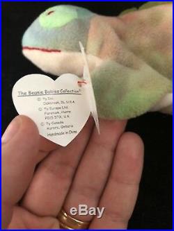 IGGY the iguana RARE ty beanie baby great condition! Canadian tush tag