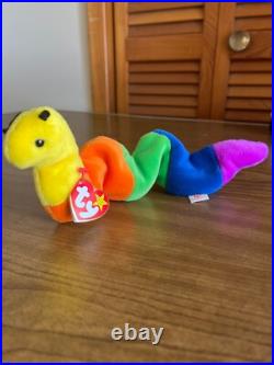 INCH Worm TY original Beanie Baby RETIRED Tag errors misprints 1995 RARE