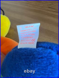 INCH Worm TY original Beanie Baby RETIRED Tag errors misprints 1995 RARE