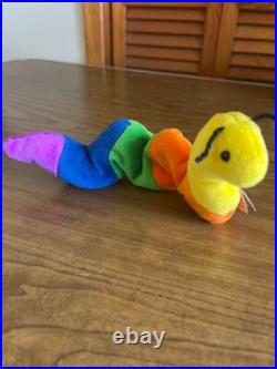 INCH Worm TY original Beanie Baby RETIRED Tag errors misprints 1995 RARE