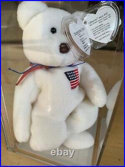 INCREDIBLY RARE Ty Beanie Babies Liberty Summer OLYMPIC Swing tag! MWMT-MQ
