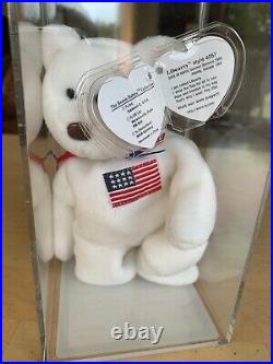 INCREDIBLY RARE Ty Beanie Babies Liberty Summer OLYMPIC Swing tag! MWMT-MQ