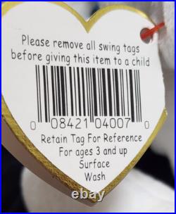 (IRIDESCENT MANE) MYSTIC Beanie Baby Unicorn Retired Rare Ty 93-94 Tag Errors