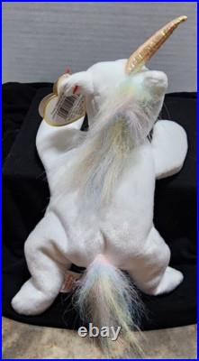 (IRIDESCENT MANE) MYSTIC Beanie Baby Unicorn Retired Rare Ty 93-94 Tag Errors