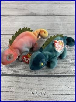 Iggy 1997 Vintage Beanie Babies Combo TY Rare Tags Retired No Tongue PVC Pellets