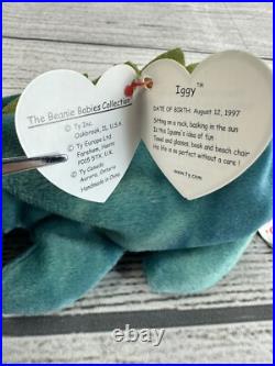 Iggy 1997 Vintage Beanie Babies Combo TY Rare Tags Retired No Tongue PVC Pellets