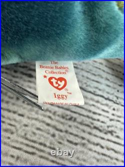 Iggy 1997 Vintage Beanie Babies Combo TY Rare Tags Retired No Tongue PVC Pellets