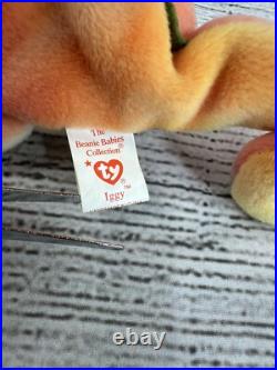 Iggy 1997 Vintage Beanie Babies Combo TY Rare Tags Retired No Tongue PVC Pellets