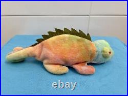 Iggy the iguana beanie baby 1997 RARE WITH ERRORS