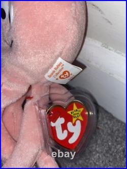 Inky The Octopus Style 4028 1993 Ty Beanie Babies Baby Rare Mint With Errors