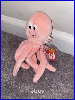 Inky The Octopus Style 4028 1993 Ty Beanie Babies Baby Rare Mint With Errors