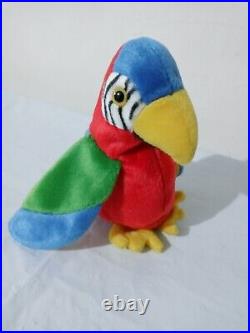 Jabber the Parrot Ty Beanie Baby Rare & Retired 1997/1998 Several Tag Errors