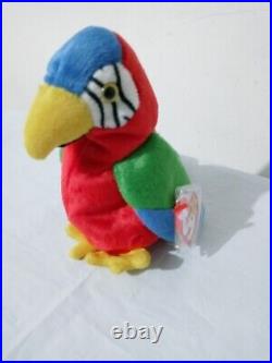 Jabber the Parrot Ty Beanie Baby Rare & Retired 1997/1998 Several Tag Errors