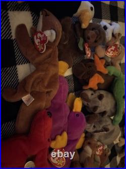 Lot Of 14 Original Vintage Rare Beanie Babies Six Missing Tags