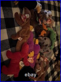 Lot Of 14 Original Vintage Rare Beanie Babies Six Missing Tags