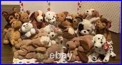 Lot TY Beanie Babies Rare Set 21 Dogs, Mostly Mint Condition See Description